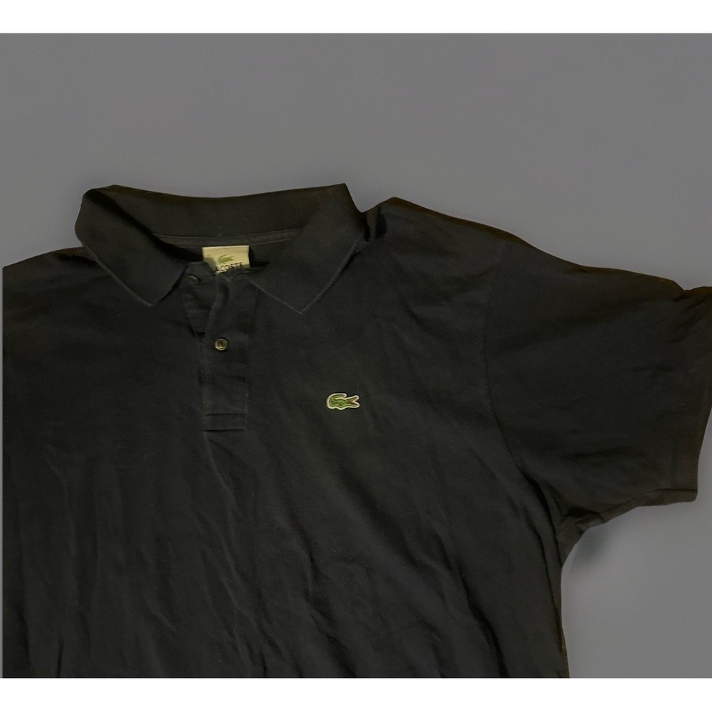 Lacoste Polo Shirt Mens Size‎ 8 Black Short Sleeve Golf Preppy Casual
